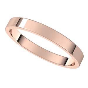 10K Rose 2.5 mm Flat Band - BN & CO JEWELRY