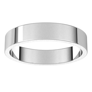 Platinum 4 mm Flat Band Size 9 - BN & CO JEWELRY