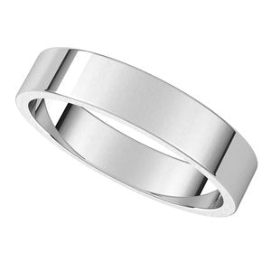 Platinum 4 mm Flat Band Size 9 - BN & CO JEWELRY