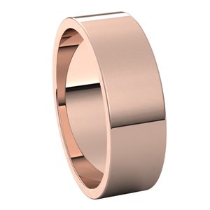 10K Rose 6 mm Flat Band - BN & CO JEWELRY
