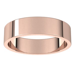 14K Rose 5 mm Flat Band Size 9 - BN & CO JEWELRY