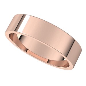 14K Rose 5 mm Flat Band Size 9 - BN & CO JEWELRY
