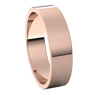 14K Rose 5 mm Flat Band Size 9 - BN & CO JEWELRY