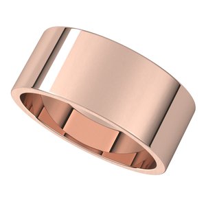 14K Rose 8 mm Flat Band Size 9 - BN & CO JEWELRY