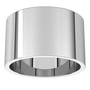 Sterling Silver 12 mm Flat Band Size 14 - BN & CO JEWELRY