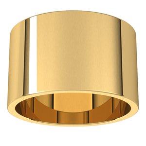 18K Yellow 12 mm Flat Band Size 9 - BN & CO JEWELRY