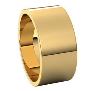 14K Yellow 9 mm Flat Band Size 10 - BN & CO JEWELRY
