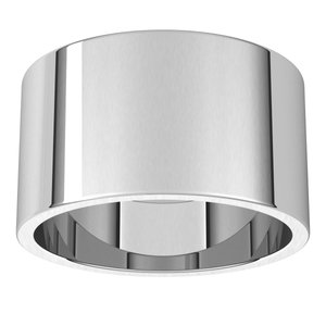 Sterling Silver 11 mm Flat Band Size 12 - BN & CO JEWELRY