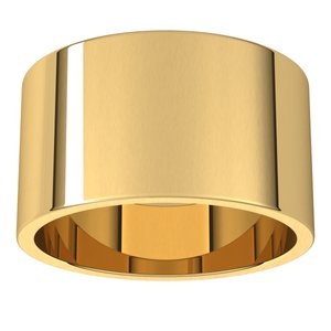 14K Yellow 11 mm Flat Band Size 10 - BN & CO JEWELRY