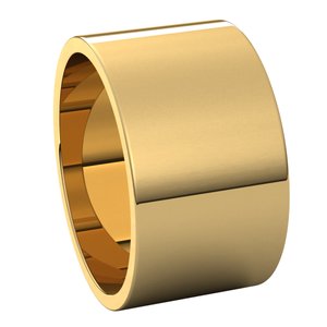 14K Yellow 11 mm Flat Band Size 10 - BN & CO JEWELRY