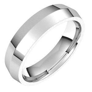14K White 5 mm Knife Edge Comfort Fit Band Size 6 - BN & CO JEWELRY