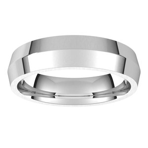 14K White 5 mm Knife Edge Comfort Fit Band Size 6 - BN & CO JEWELRY