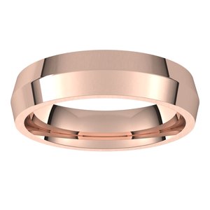 14K Rose 5 mm Knife Edge Comfort Fit Band Size 10 - BN & CO JEWELRY
