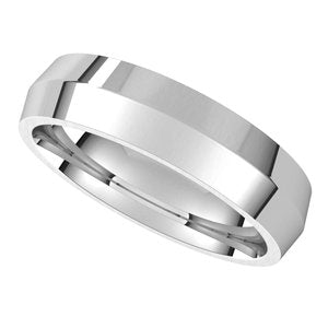 14K White 5 mm Knife Edge Comfort Fit Band Size 6 - BN & CO JEWELRY