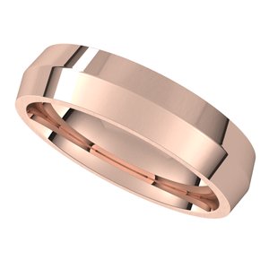 14K Rose 5 mm Knife Edge Comfort Fit Band Size 10 - BN & CO JEWELRY