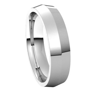 14K White 5 mm Knife Edge Comfort Fit Band Size 6 - BN & CO JEWELRY