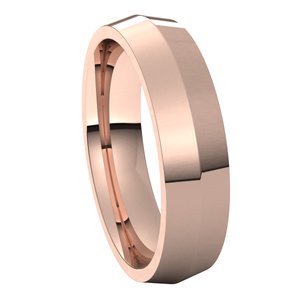 14K Rose 5 mm Knife Edge Comfort Fit Band Size 10 - BN & CO JEWELRY