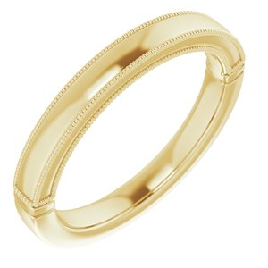 18K Yellow Band for 6.5 mm Round Ring - BN & CO JEWELRY
