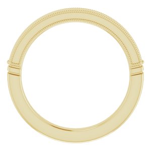 18K Yellow Band for 6.5 mm Round Ring - BN & CO JEWELRY