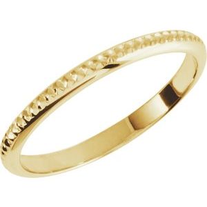 14K Yellow 2 mm Design Band Size 5 - BN & CO JEWELRY