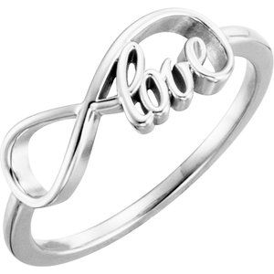 14K White Love Infinity-Inspired Ring - BN & CO JEWELRY