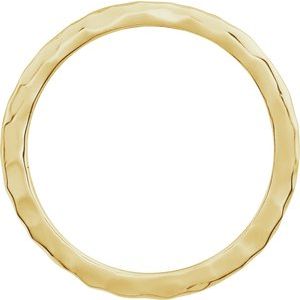 14K Yellow 2 mm Hammered Stackable Ring Size 6 - BN & CO JEWELRY