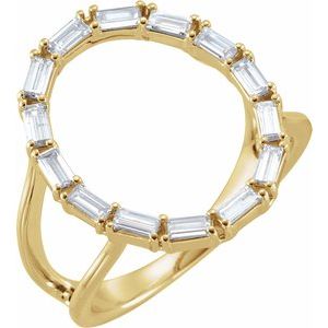 14K Yellow 1/2 CTW Natural Diamond Negative Space Ring - BN & CO JEWELRY