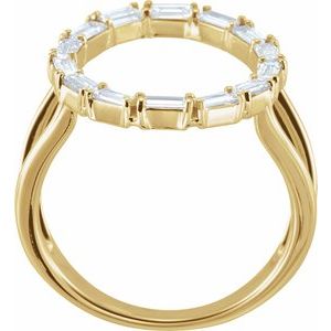 14K Yellow 1/2 CTW Natural Diamond Negative Space Ring - BN & CO JEWELRY