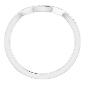 14K White 6.5 mm Round 1/8 CTW Natural Diamond Band - BN & CO JEWELRY