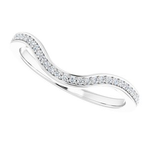 14K White 6.5 mm Round 1/8 CTW Natural Diamond Band - BN & CO JEWELRY