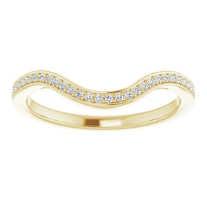 14K Yellow 6.5 mm Round 1/4 CTW Natural Diamond Band - BN & CO JEWELRY