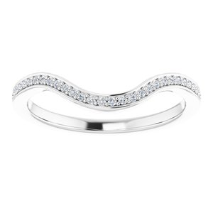 14K White 6.5 mm Round 1/8 CTW Natural Diamond Band - BN & CO JEWELRY