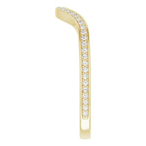 14K Yellow 6.5 mm Round 1/4 CTW Natural Diamond Band - BN & CO JEWELRY