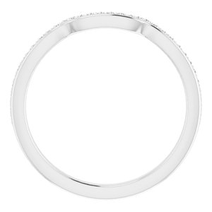 14K White .08 CTW Diamond Band for 5.5 mm Square Ring - BN & CO JEWELRY