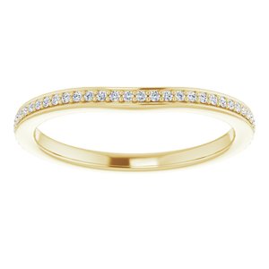 14K Yellow 1/8 CTW Diamond Band for 5.8 mm Round Ring - BN & CO JEWELRY
