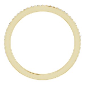 14K Yellow 1/8 CTW Diamond Band for 5.8 mm Round Ring - BN & CO JEWELRY