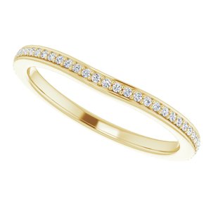 14K Yellow 1/8 CTW Diamond Band for 5.8 mm Round Ring - BN & CO JEWELRY
