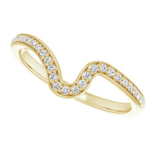 14K Yellow 1/10 CTW Diamond Band for 6.5 mm Round Ring - BN & CO JEWELRY
