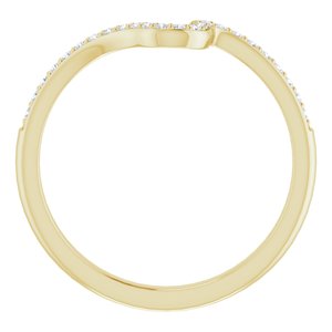 14K Yellow 1/10 CTW Diamond Band for 6.5 mm Round Ring - BN & CO JEWELRY