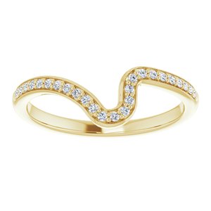 14K Yellow 1/10 CTW Diamond Band for 6.5 mm Round Ring - BN & CO JEWELRY