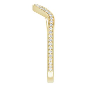 14K Yellow 1/8 CTW Diamond Band for 6.5 mm Round Ring - BN & CO JEWELRY