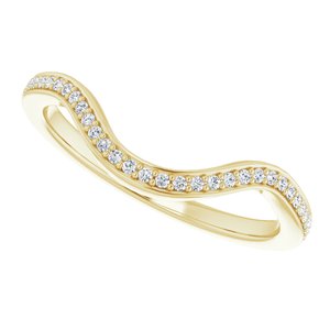 14K Yellow 1/8 CTW Diamond Band for 6.5 mm Round Ring - BN & CO JEWELRY