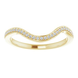 14K Yellow 1/8 CTW Diamond Band for 6.5 mm Round Ring - BN & CO JEWELRY