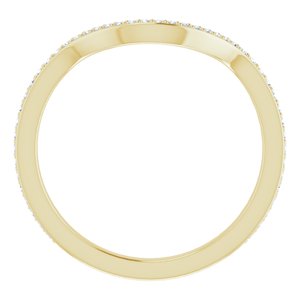 14K Yellow 1/8 CTW Diamond Band for 6.5 mm Round Ring - BN & CO JEWELRY