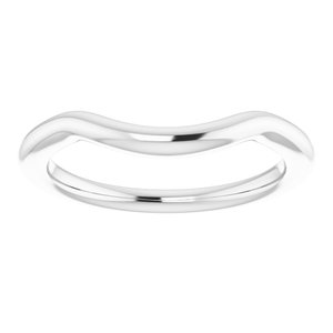 14K White Band for 8 mm Round Ring - BN & CO JEWELRY