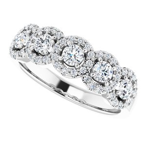 14K White 3/4 CTW Natural Diamond Anniversary Ring - BN & CO JEWELRY