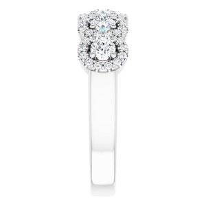 14K White 3/4 CTW Natural Diamond Anniversary Ring - BN & CO JEWELRY