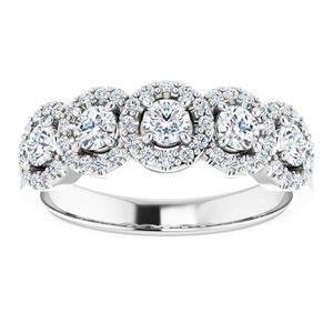 14K White 3/4 CTW Natural Diamond Anniversary Ring - BN & CO JEWELRY