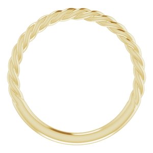 14K Yellow 1.5 mm Twisted Rope Band Size 7 - BN & CO JEWELRY