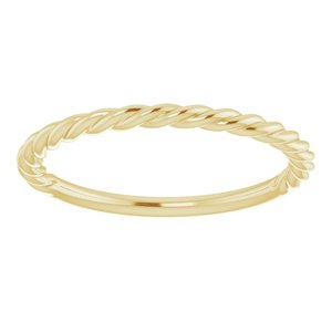 14K Yellow 1.5 mm Twisted Rope Band Size 7 - BN & CO JEWELRY